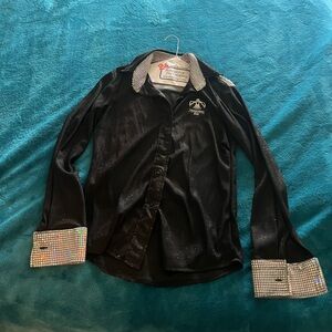 ThunderBird Brand Rodeo Shirt-Black Glitter